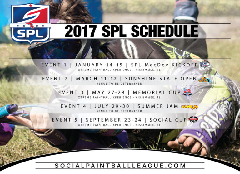 2017 SPL Schedule Announced | SPL Florida & Georgia Paintball