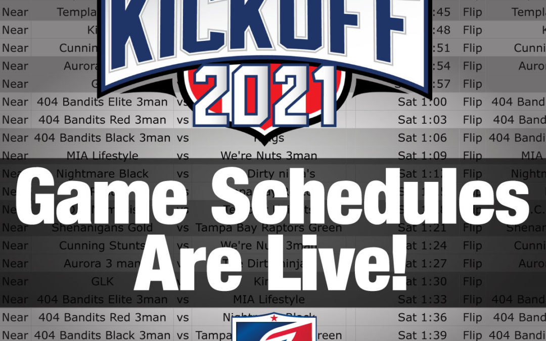 2021 SPL Kickoff Game Schedules