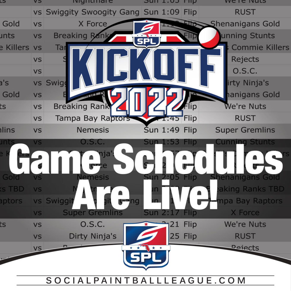 2022 SPL Kickoff Game Schedules SPL Florida & Paintball