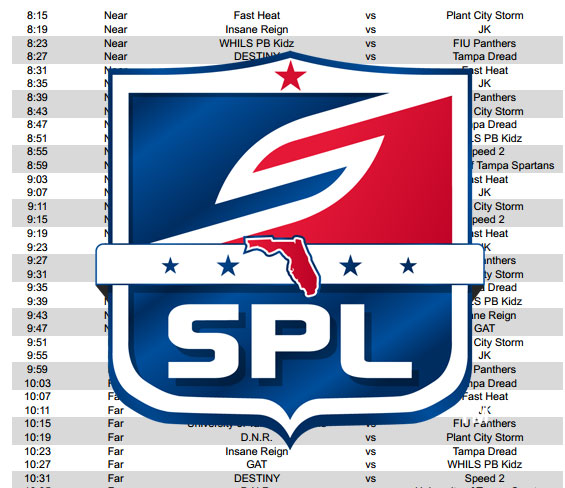 2014 SPL GCO Schedule Released