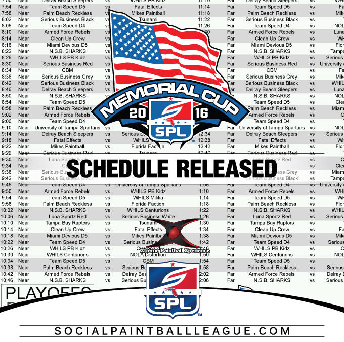 2016 SPL Memorial Cup Schedule Released